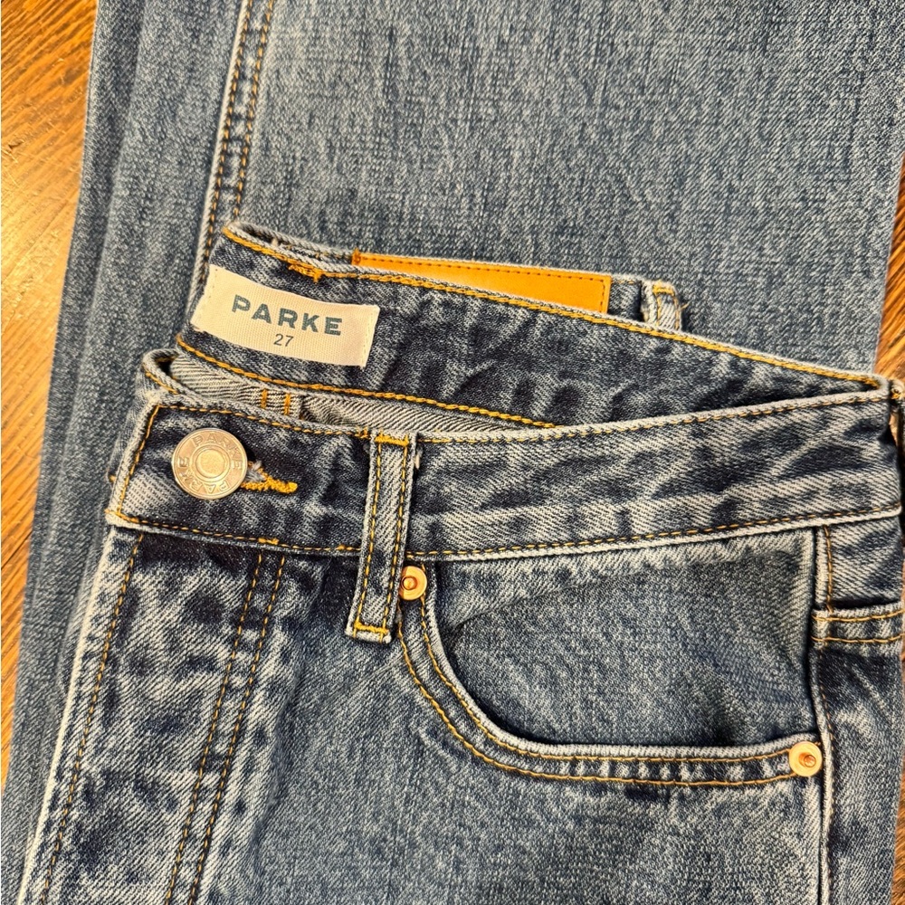 PARKE Women's Blue Flare Jeans